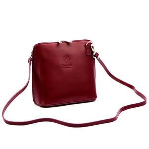 Barberinis 1702 bordo spalvos odinė rankinė bordo