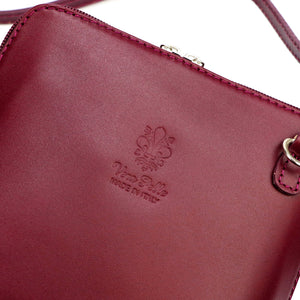 Barberinis 1702 bordo spalvos odinė rankinė bordo