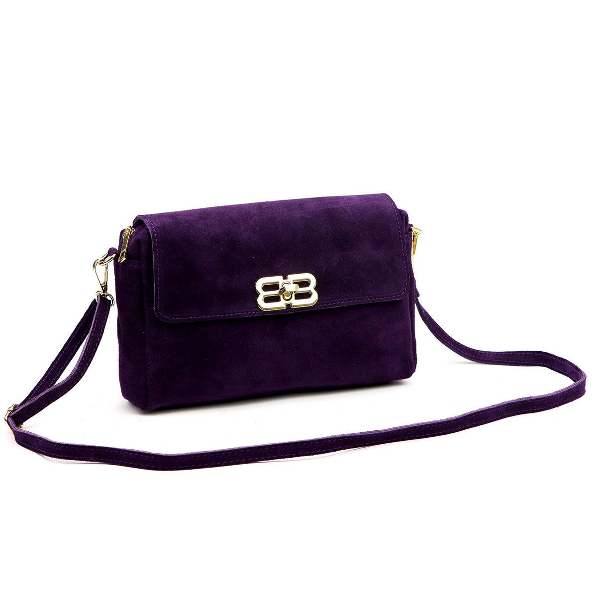Luka 26-164 violetinė odinė rankinė fioletowy