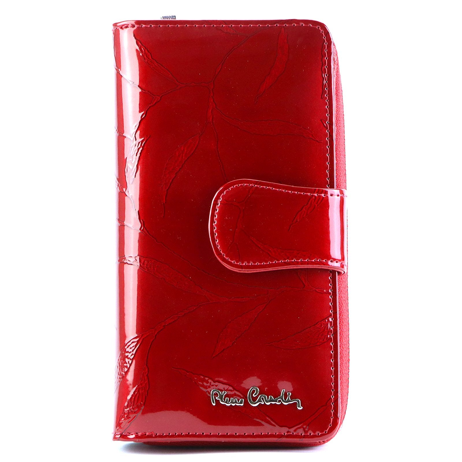 Pierre Cardin 02 LEAF-N 116 raudona piniginė czerwony