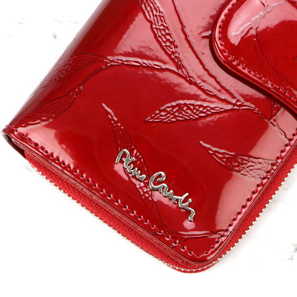 Pierre Cardin 02 LEAF-N 116 raudona piniginė czerwony