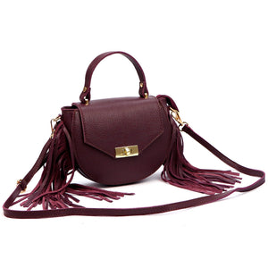 Luka 25-065 DOLLARO bordo odinė rankinė bordo