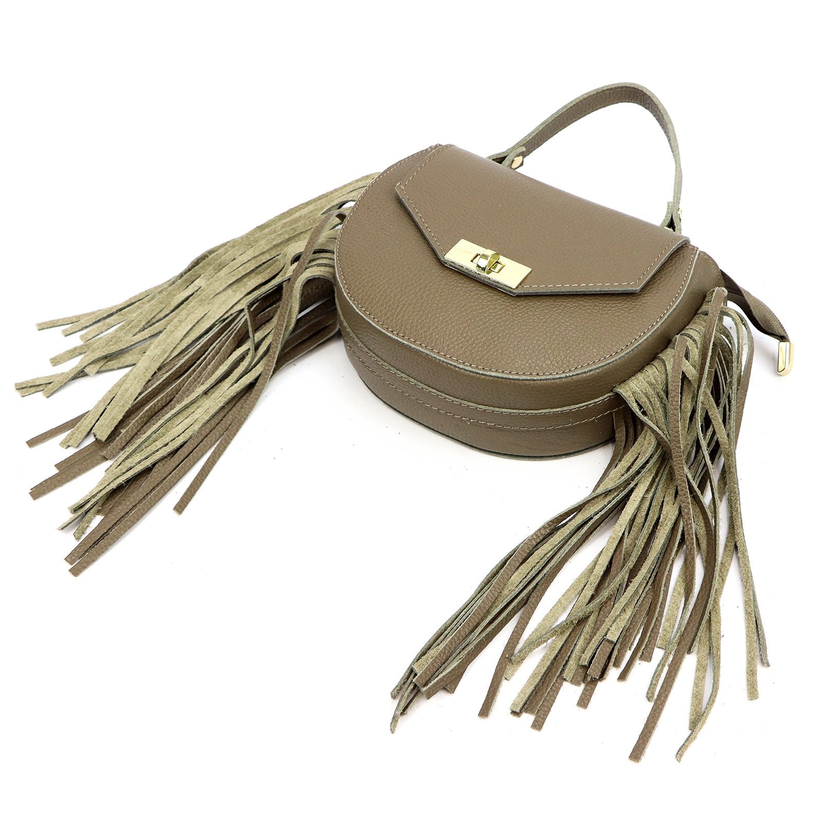 Luka 25-065 DOLLARO natūralios odos rankinė, taupe taupe