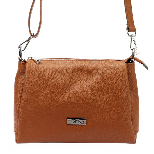 MiaMore 01-002 DOLLARO odinė rankinė camel-2 camel-2