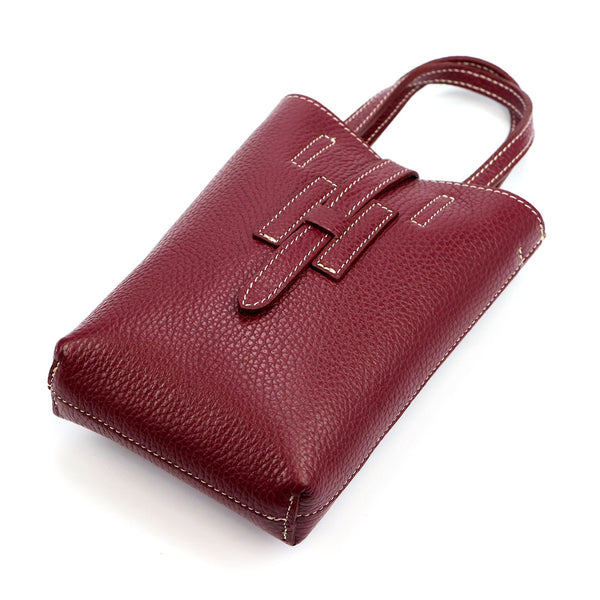 Luka 25-064 DOLLARO bordo spalvos odinė rankinė bordo