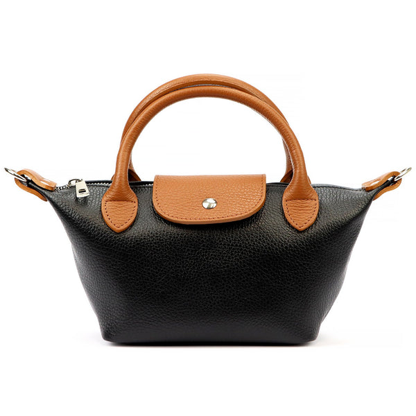 Luka 24-068 D DOLLARO juoda ir kupranugario spalvos odinė rankinė czarny + camel-2