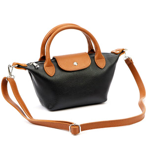 Luka 24-068 D DOLLARO juoda ir kupranugario spalvos odinė rankinė czarny + camel-2