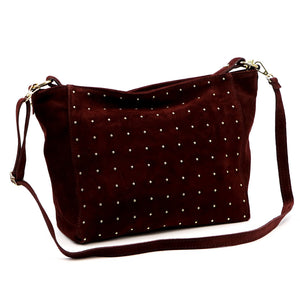 Luka 26-023 bordo odinė rankinė bordo