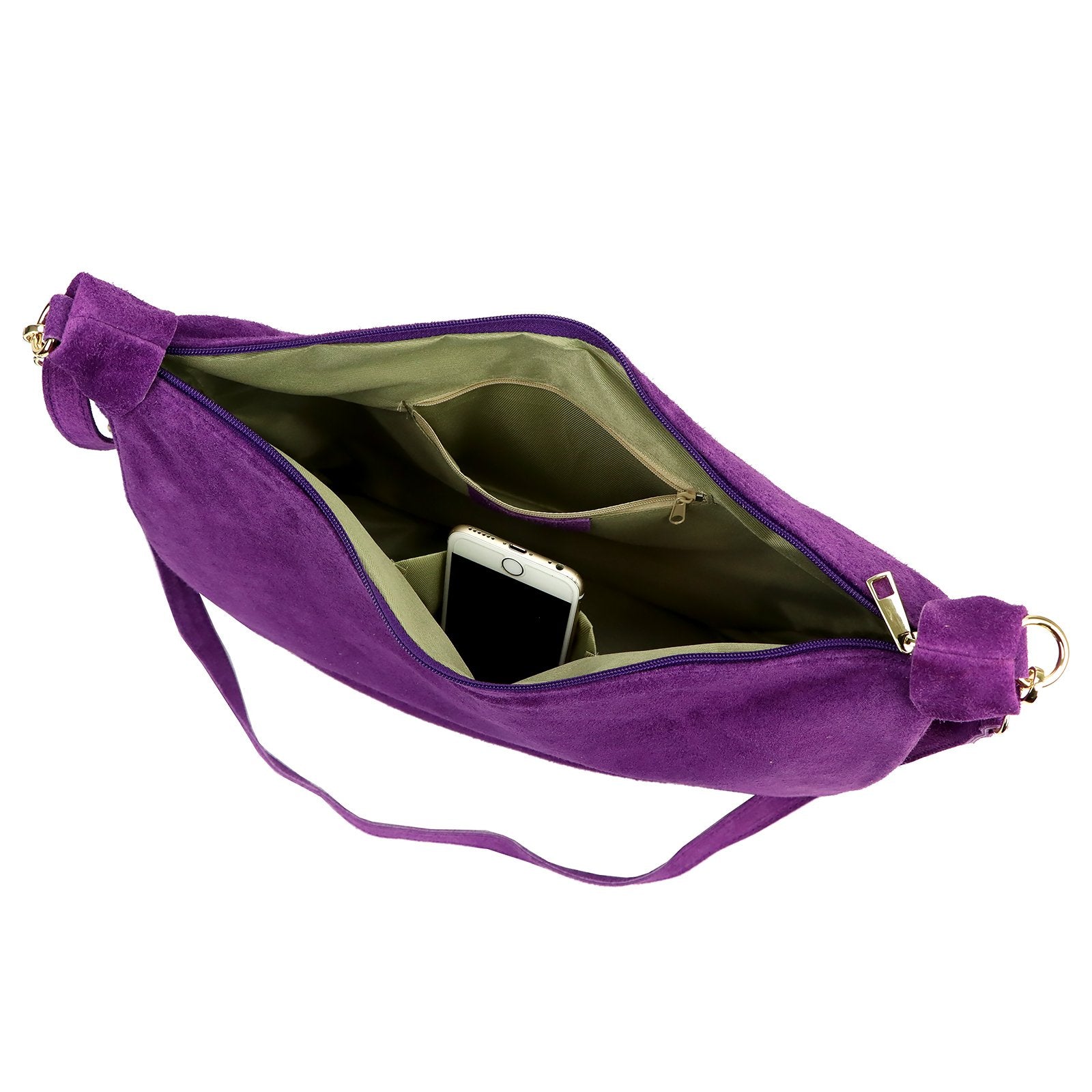 Luka 26-115 violetinė odinė rankinė fioletowy