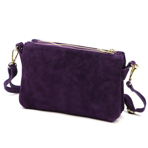 Luka 26-165 violetinė odinė rankinė fioletowy