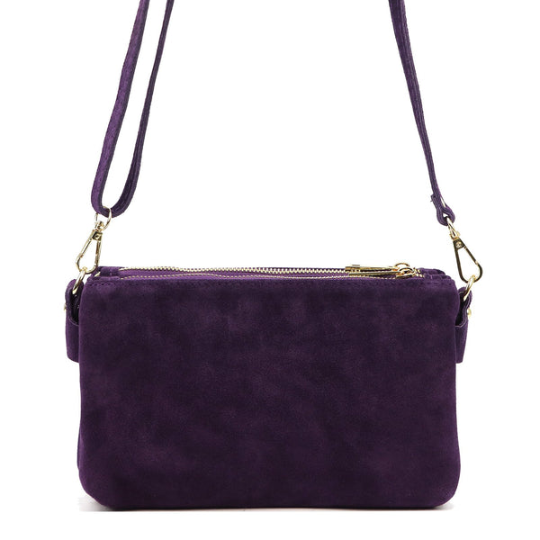 Luka 26-165 violetinė odinė rankinė fioletowy