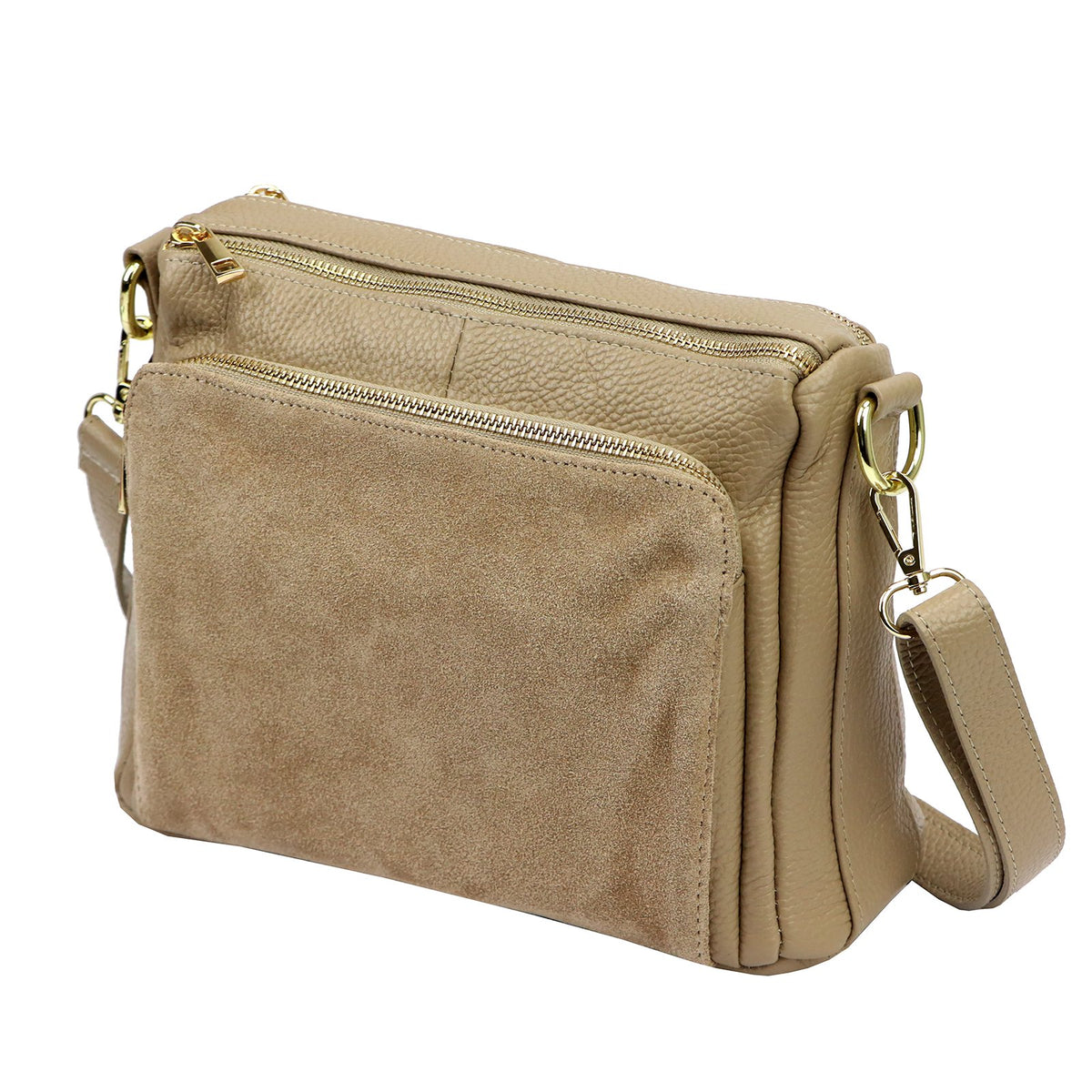 Luka 26-008 taupe natūralios odos rankinė taupe