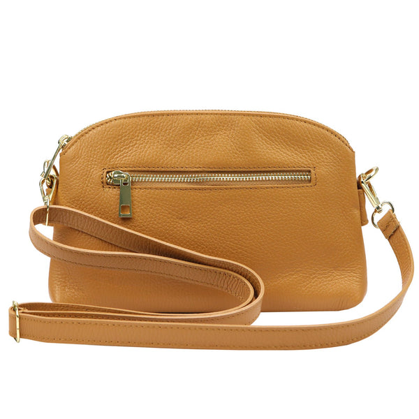 Luka 24-018 DOLLARO kupranugario spalvos natūralios odos rankinė camel-1