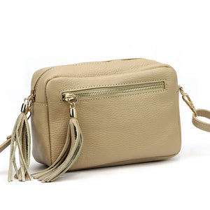 Luka 20-030 DOLLARO GOLD taupe odinė rankinė taupe