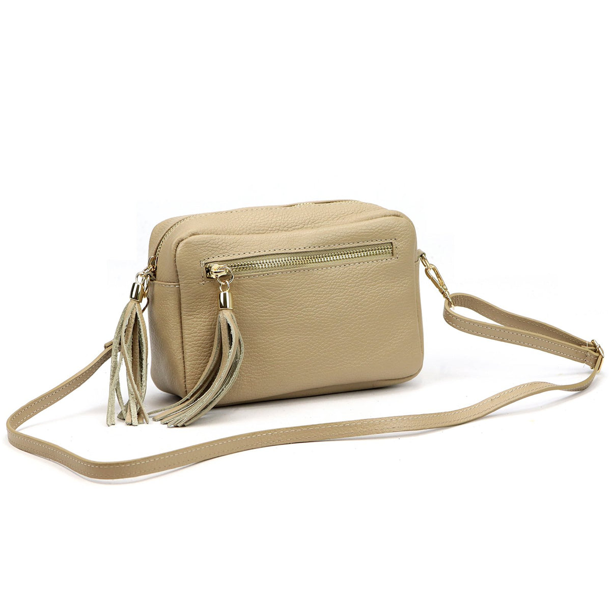 Luka 20-030 DOLLARO GOLD taupe odinė rankinė taupe