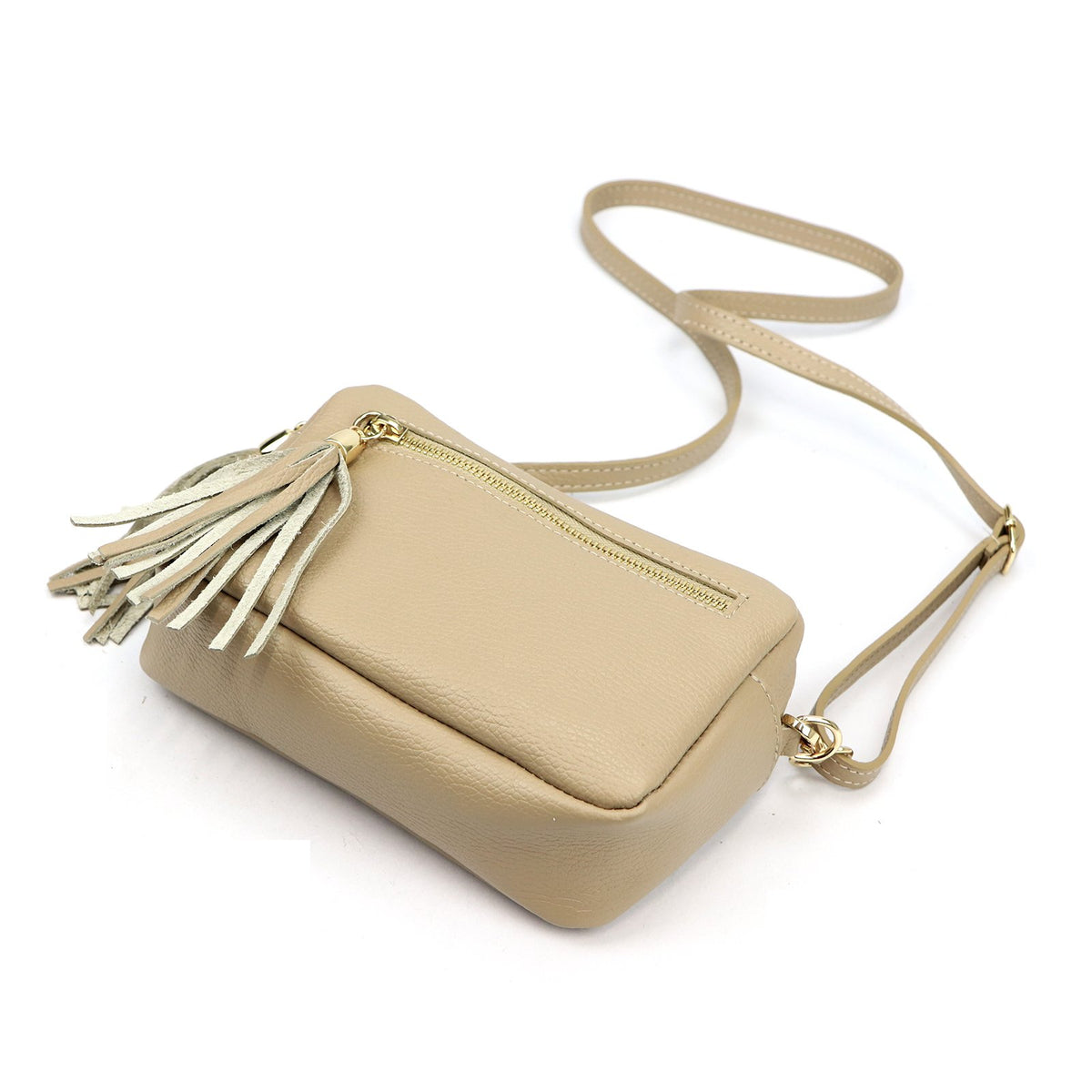Luka 20-030 DOLLARO GOLD taupe odinė rankinė taupe