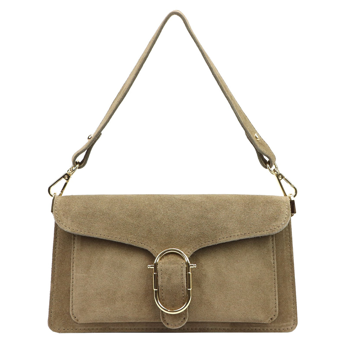 Luka 26-126 taupe zomšinė odinė rankinė taupe