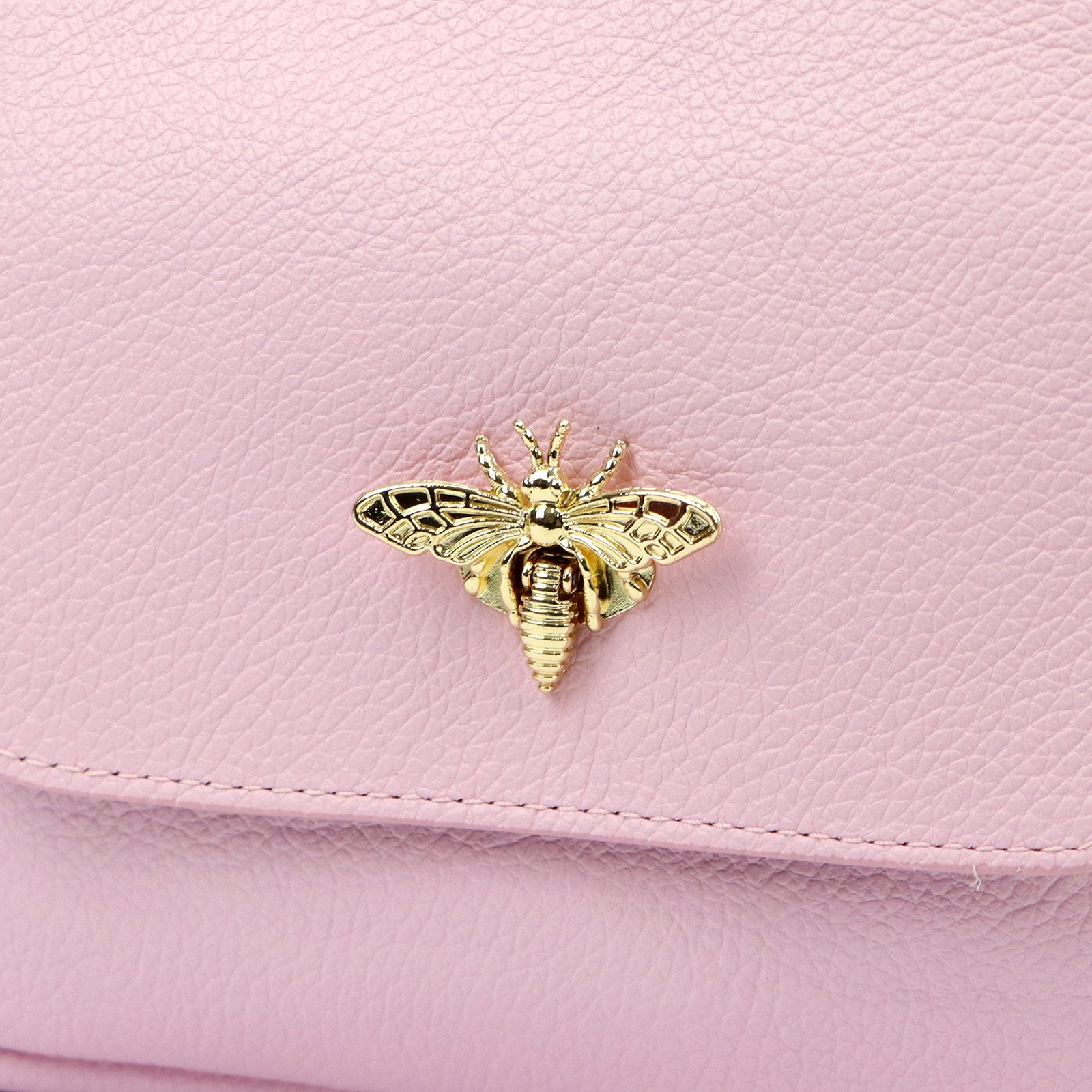 Luka 19-68 DOLARO Bzzz pudros rožinė natūralios odos rankinė pudrowy róż