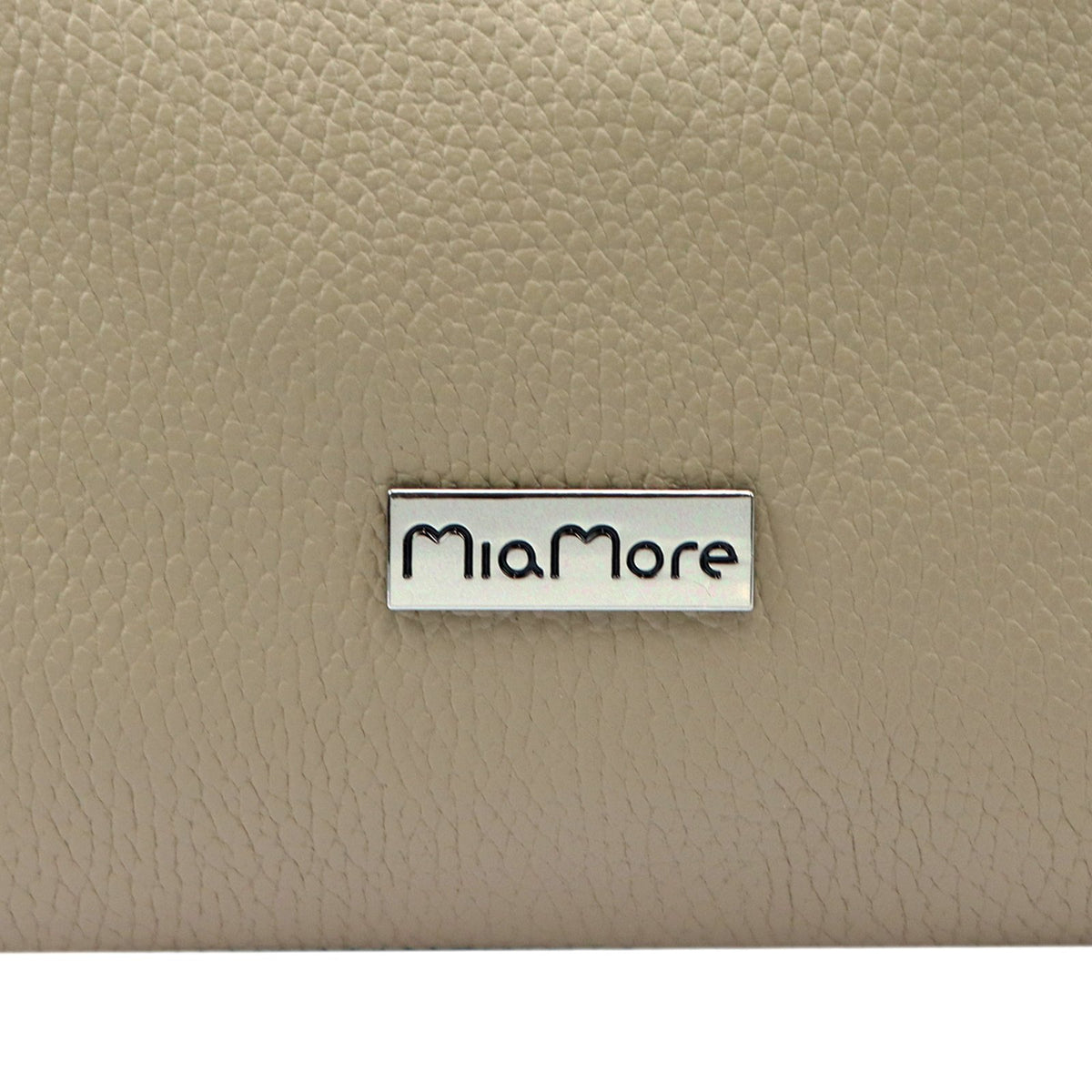 MiaMore 01-002 DOLLARO taupe natūralios odos rankinė taupe