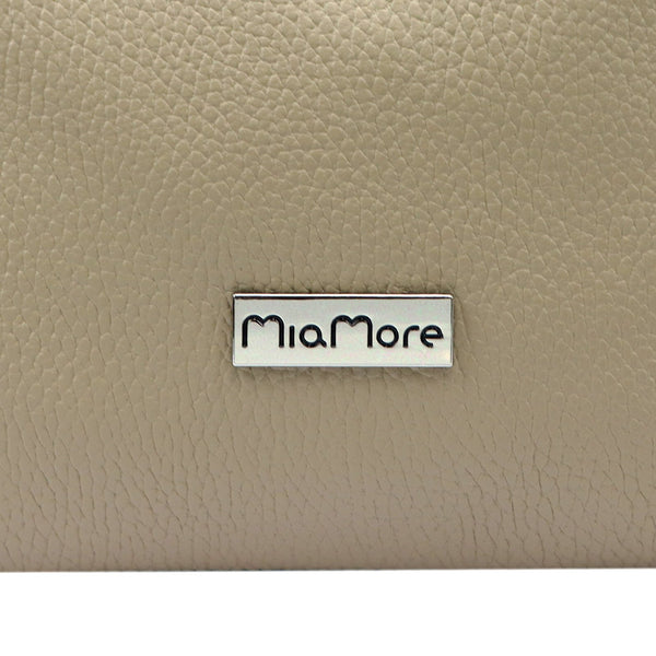 MiaMore 01-002 DOLLARO taupe natūralios odos rankinė taupe