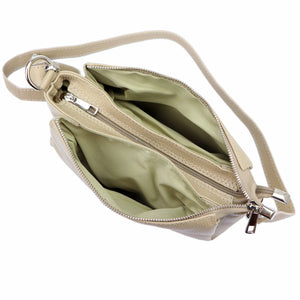MiaMore 01-002 DOLLARO taupe natūralios odos rankinė taupe