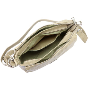 MiaMore 01-002 DOLLARO taupe natūralios odos rankinė taupe