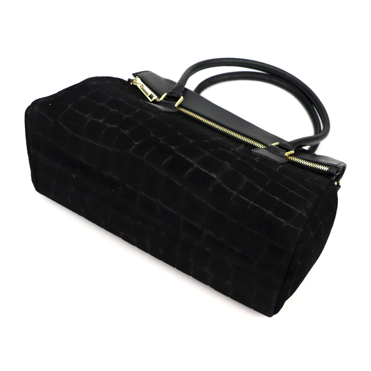 Camilla PREMIUM 10.015 MN CROCO juoda odinė rankinė czarny