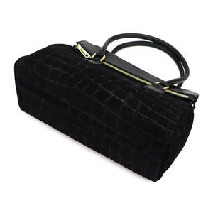 Camilla PREMIUM 10.015 MN CROCO juoda odinė rankinė czarny