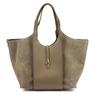 Luka 26-068 taupe natūralios odos rankinė taupe