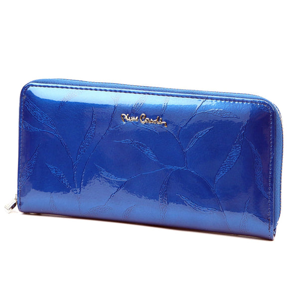 Pierre Cardin 02 LEAF 119 mėlyna natūralios odos piniginė niebieski