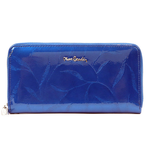 Pierre Cardin 02 LEAF 119 mėlyna natūralios odos piniginė niebieski