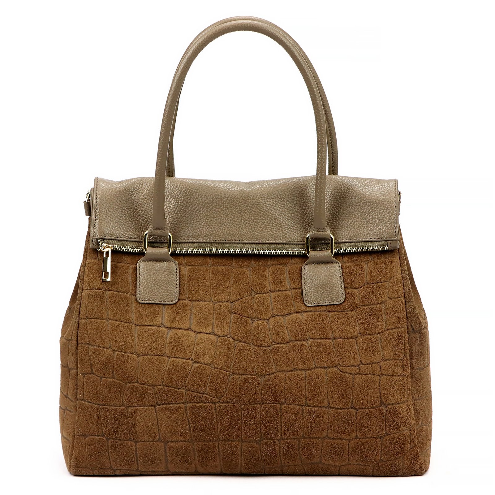 Camilla PREMIUM 10.015 CROCO taupe odinė rankinė taupe