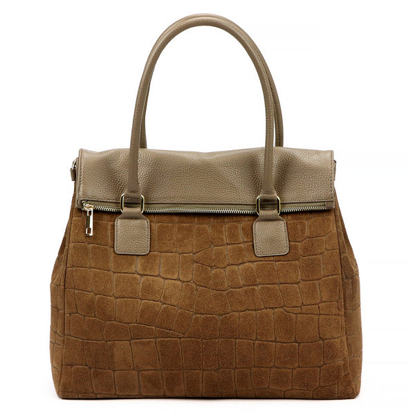 Camilla PREMIUM 10.015 CROCO taupe odinė rankinė taupe