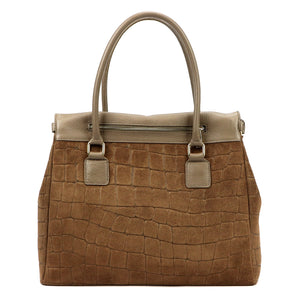 Camilla PREMIUM 10.015 CROCO taupe odinė rankinė taupe