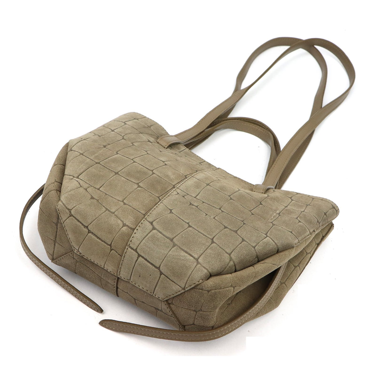 Luka 24-082 CROCO taupe natūralios odos rankinė taupe
