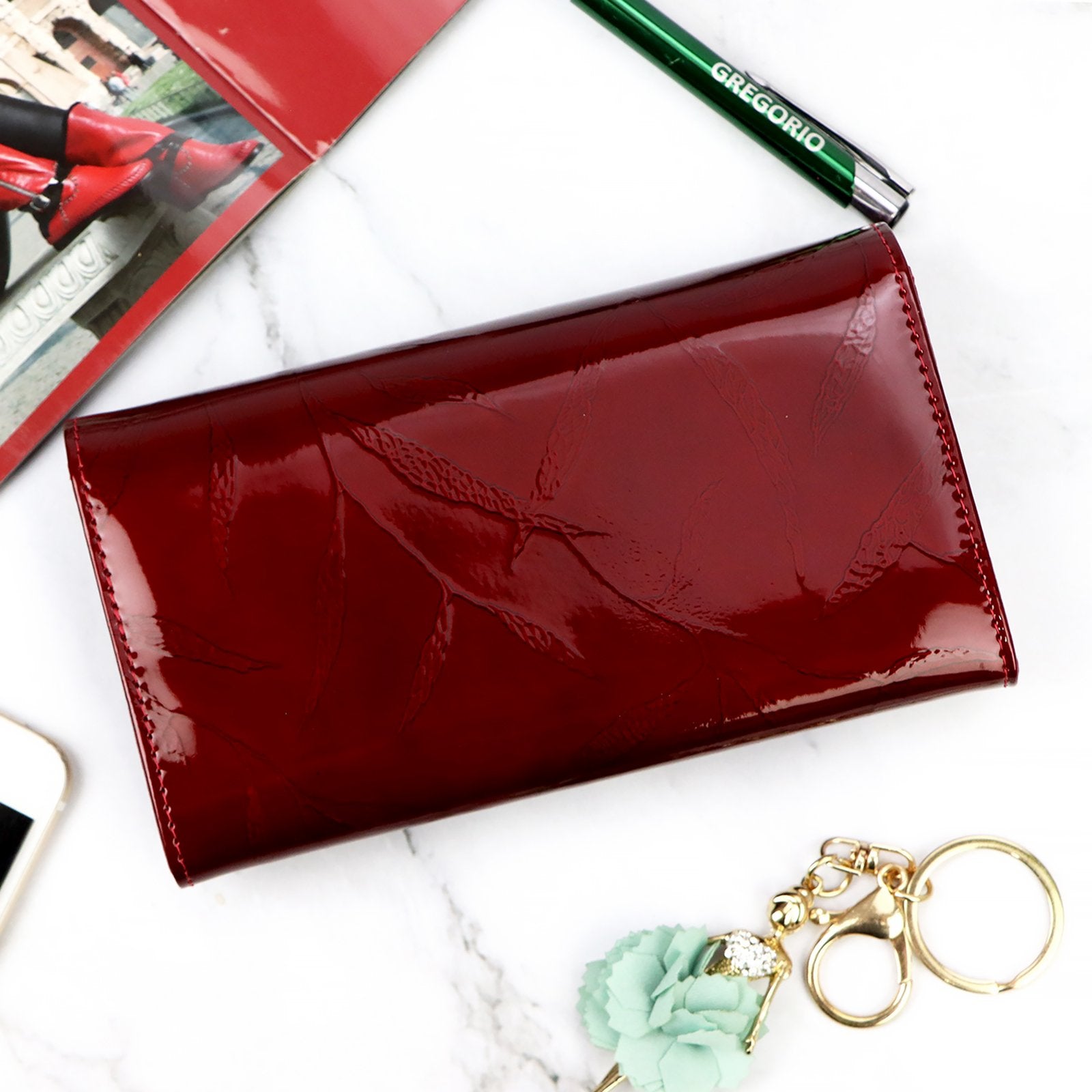 Pierre Cardin 02 LEAF-N 114 bordo piniginė bordo