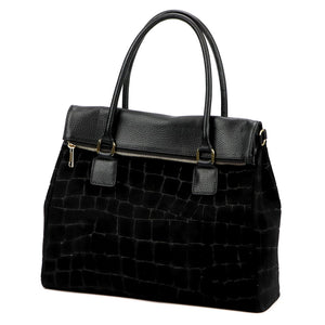 Camilla PREMIUM 10.015 CROCO juoda odinė rankinė czarny