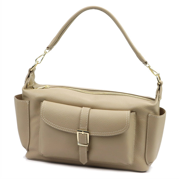 Luka 26-151 DOLLARO taupe natūralios odos rankinė taupe