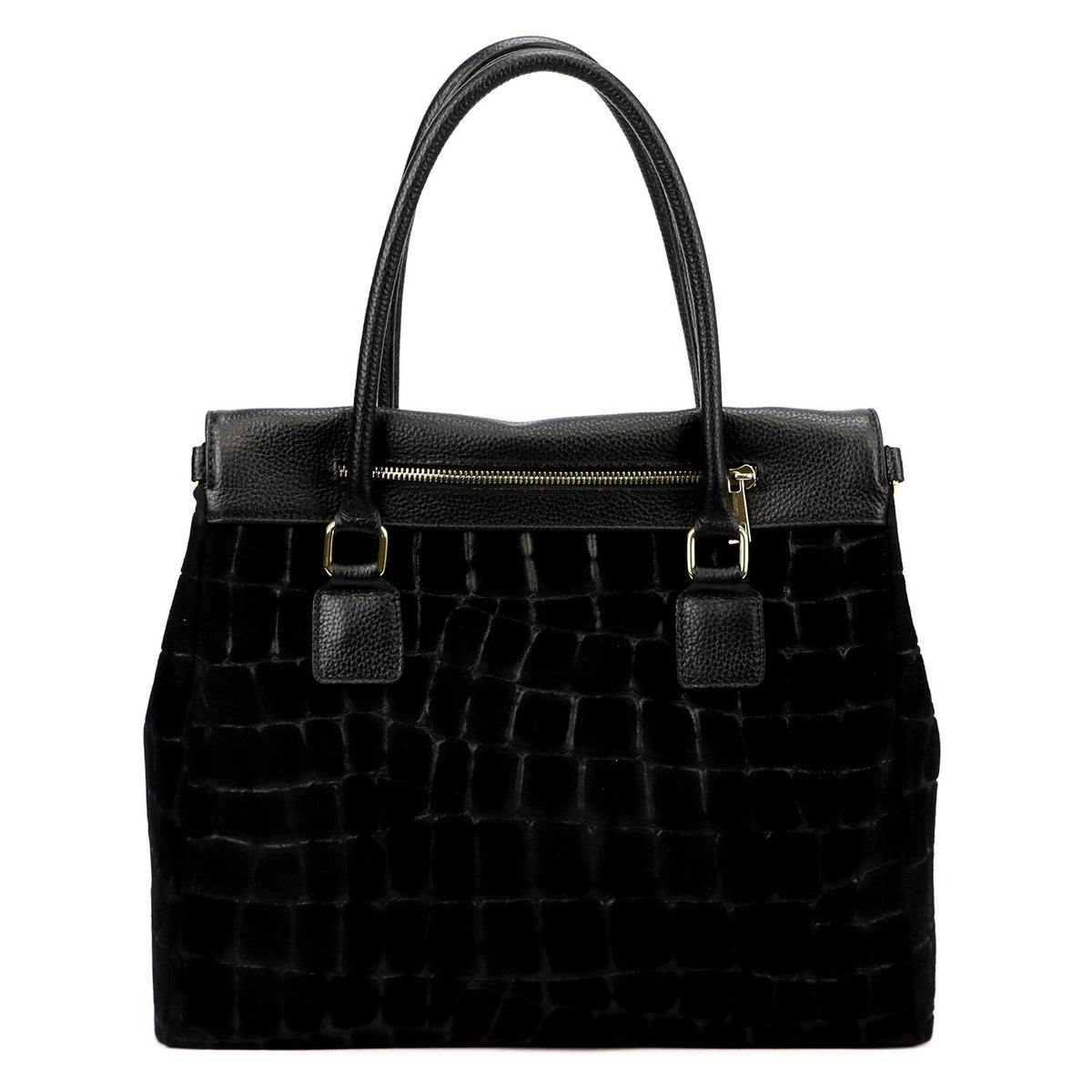 Camilla PREMIUM 10.015 CROCO juoda odinė rankinė czarny
