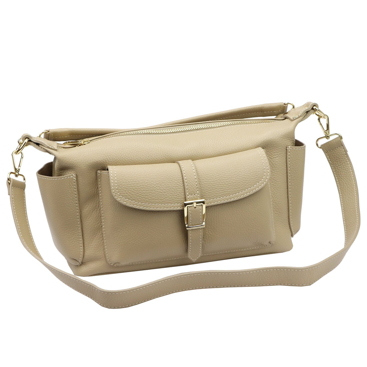 Luka 26-151 DOLLARO taupe natūralios odos rankinė taupe