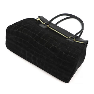 Camilla PREMIUM 10.015 CROCO juoda odinė rankinė czarny