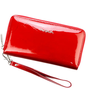 Pierre Cardin 02 LEAF 119 raudona odinė piniginė czerwony