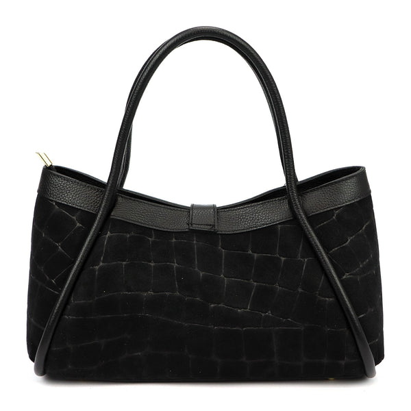Camilla PREMIUM 10.014 CROCO juoda odinė rankinė czarny