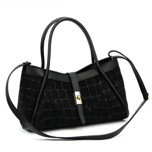 Camilla PREMIUM 10.014 CROCO juoda odinė rankinė czarny