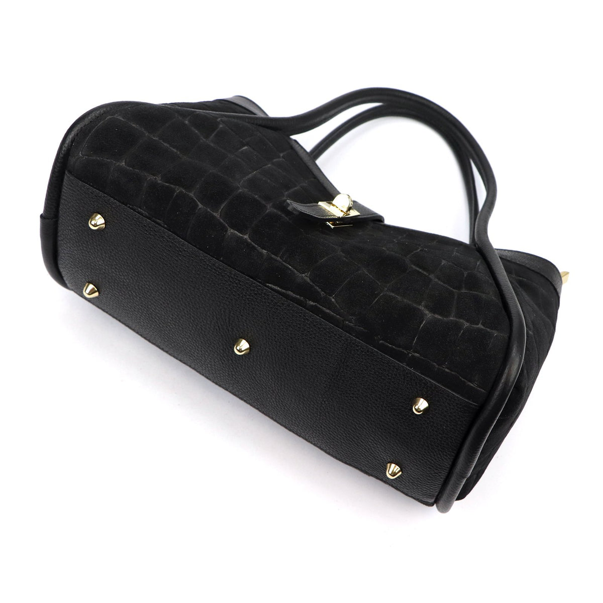 Camilla PREMIUM 10.014 CROCO juoda odinė rankinė czarny