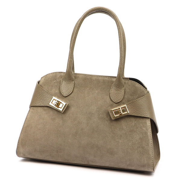 Luka 26-006 taupe natūralios odos rankinė taupe