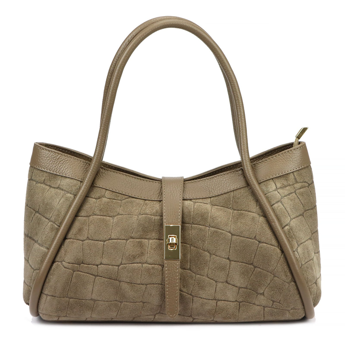 Camilla PREMIUM 10.014 CROCO taupe odinė rankinė taupe
