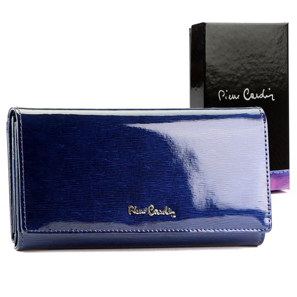 Pierre Cardin 05 LINE 102 mėlyna odinė piniginė niebieski