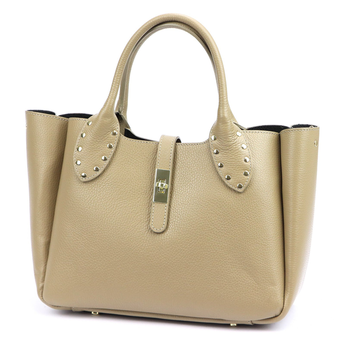 Luka 25-061 2 viename taupe natūralios odos rankinė taupe