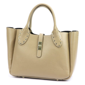 Luka 25-061 2 viename taupe natūralios odos rankinė taupe